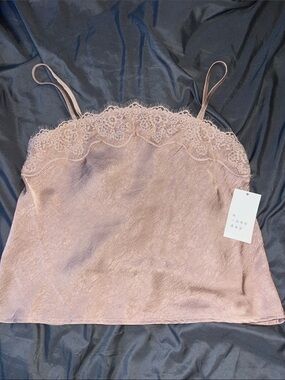 a new day Blush Lace-Trim Satin Cami